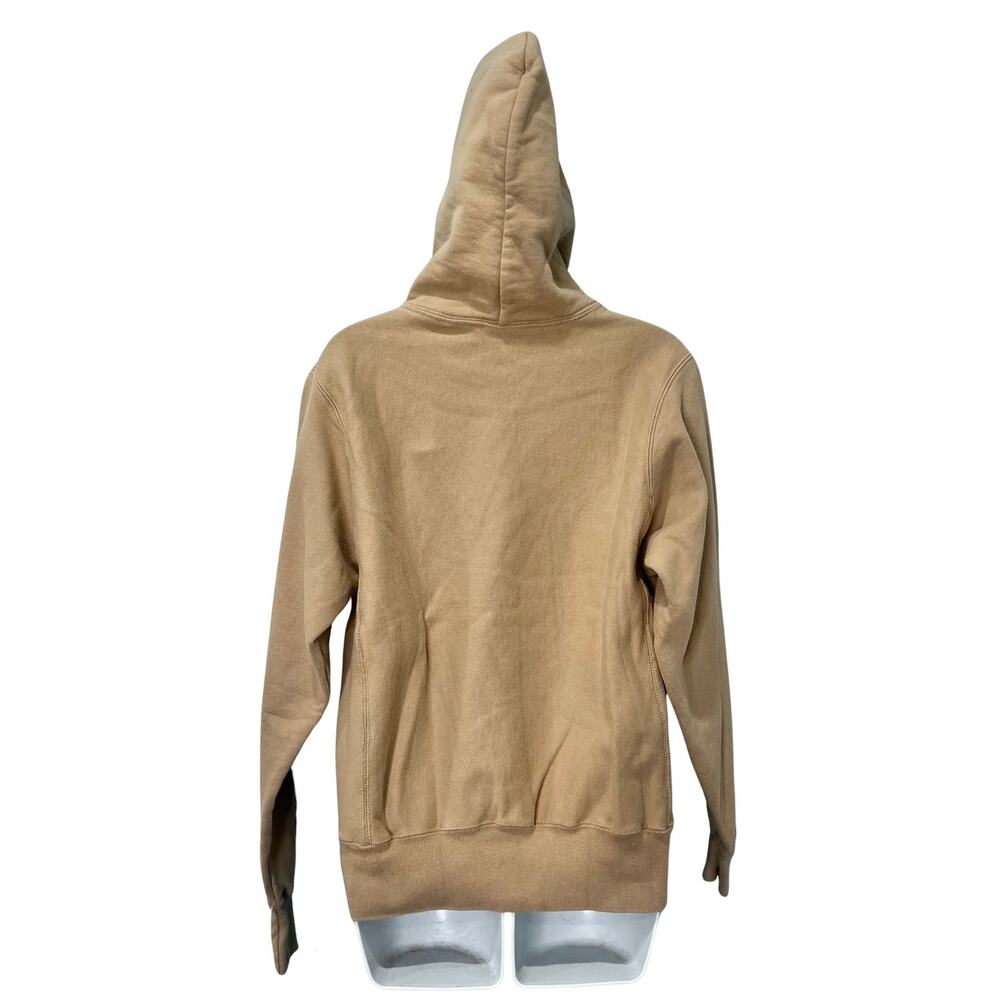 Vintage Champion Reverse Weave Tan Beige Khaki Hoodie Sweatshirt size S - Picture 6 of 8